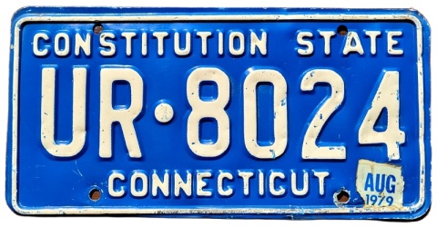 Connecticut 1979 - tablica z USA