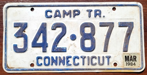 Connecticut 1984 - tablica z USA