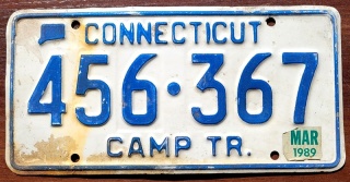 Connecticut 1989 - tablica z USA