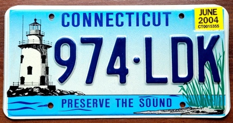 Connecticut 2004 - tablica z USA