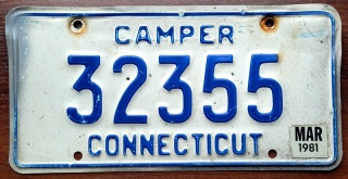 Connecticut 1981 - tablica z USA