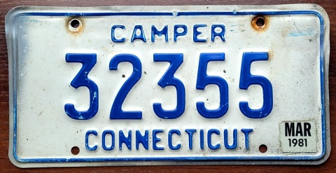 Connecticut 1981 - tablica z USA
