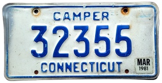 Connecticut 1981 - tablica z USA