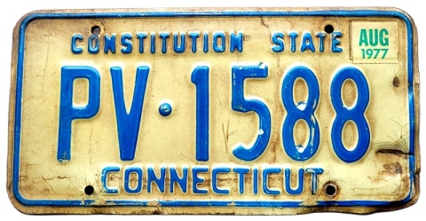 Connecticut 1977 - tablica z USA