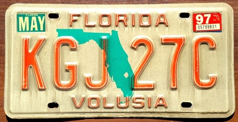 Florida 1997 - tablica z USA