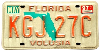 Florida 1997 - tablica z USA