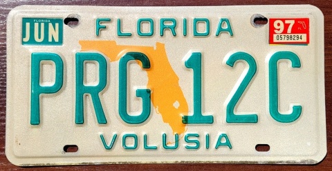 Florida 1997 - tablica z USA