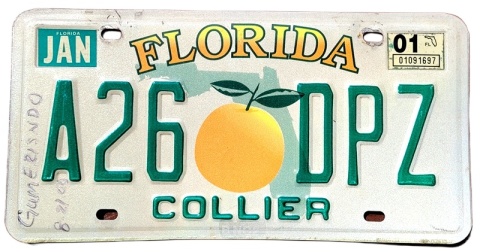Florida 2001 - tablica z USA