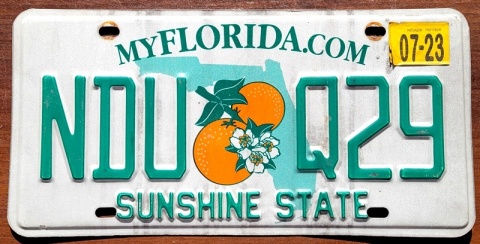 Florida 2023 - tablica z USA