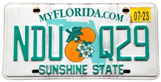 Florida 2023 - tablica z USA