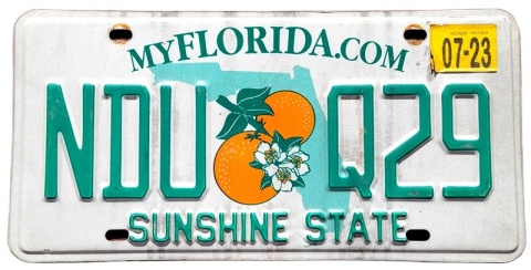 Florida 2023 - tablica z USA