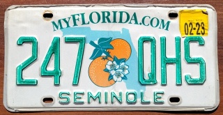 Florida 2023 - tablica z USA
