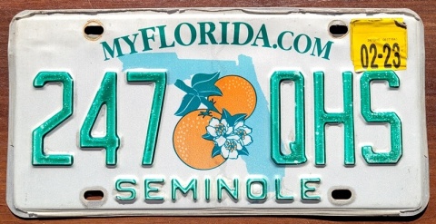 Florida 2023 - tablica z USA
