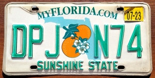 Florida 2023 - tablica z USA