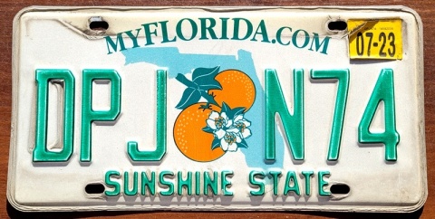 Florida 2023 - tablica z USA