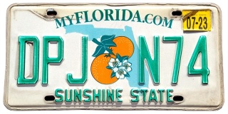 Florida 2023 - tablica z USA