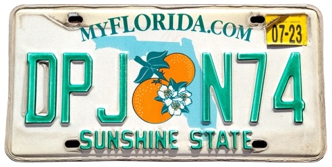 Florida 2023 - tablica z USA
