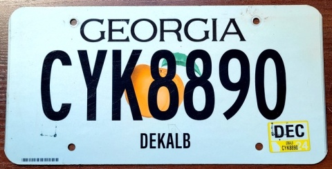 Georgia 2024 - tablica z USA