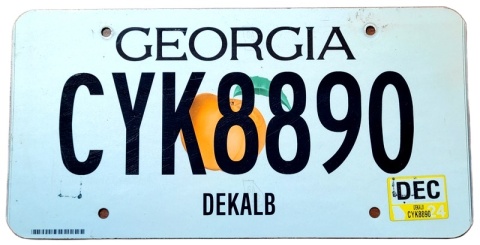 Georgia 2024 - tablica z USA