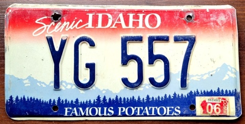 Idaho 2006 - tablica z USA