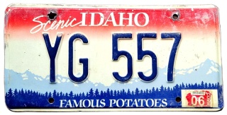 Idaho 2006 - tablica z USA