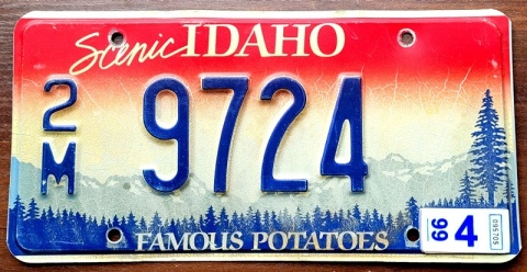 Idaho 1999 - tablica z USA