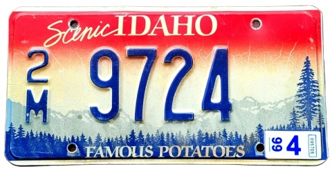 Idaho 1999 - tablica z USA