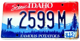 Idaho 1996 - tablica z USA