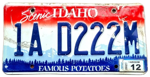Idaho 2023 - tablica z USA