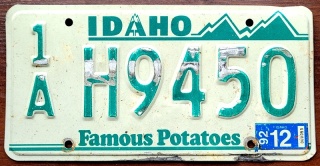 Idaho 1992 - tablica z USA