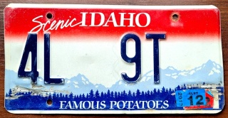 Idaho 2013 - tablica z USA