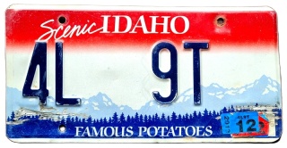 Idaho 2013 - tablica z USA