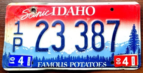 Idaho 2000 - tablica z USA