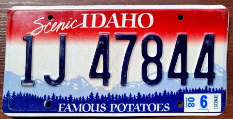 Idaho 2008 - tablica z USA