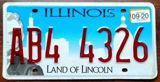 Illinois 2020 - tablica z USA