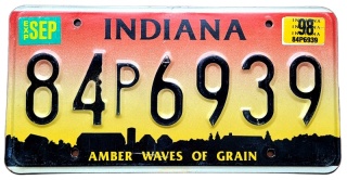 Indiana 1998 - tablica z USA