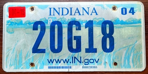 Indiana 2015 - tablica z USA