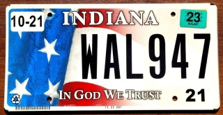 Indiana 2023 - tablica z USA