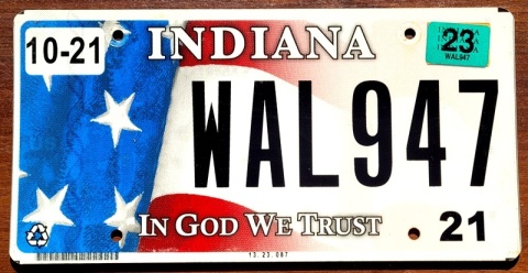 Indiana 2023 - tablica z USA