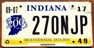 Indiana - tablica z USA