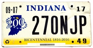 Indiana - tablica z USA