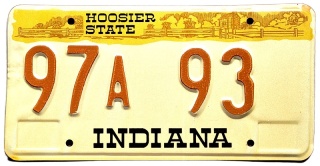 Indiana - tablica z USA