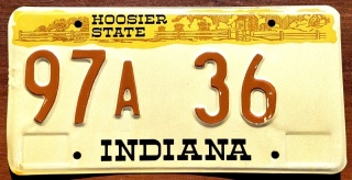 Indiana - tablica z USA