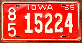 Iowa 1966 - tablica z USA