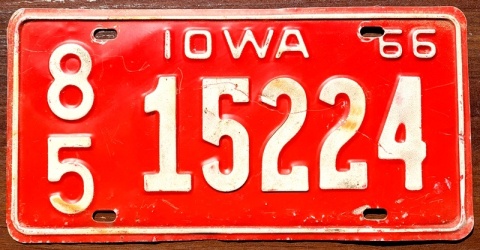Iowa 1966 - tablica z USA