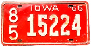 Iowa 1966 - tablica z USA