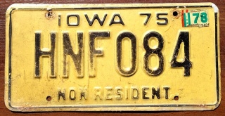 Iowa 1975/78 - tablica z USA