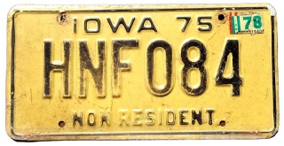 Iowa 1975/78 - tablica z USA