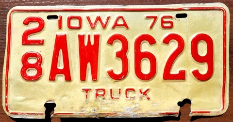Iowa 1976 - tablica z USA