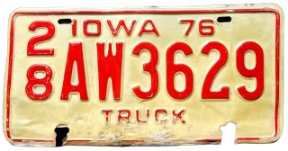 Iowa 1976 - tablica z USA